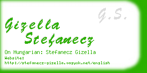 gizella stefanecz business card